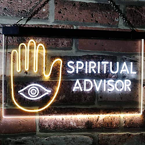 Psychic Spiritual Advisor Dual LED Neon Light Sign